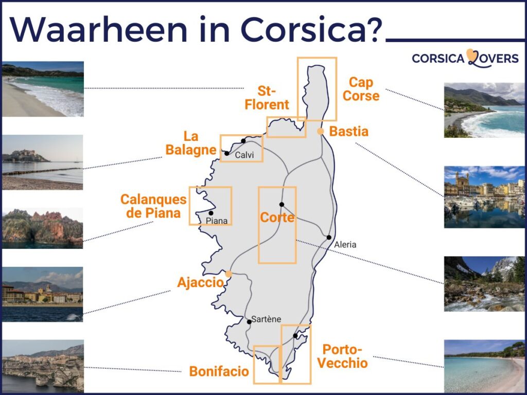 Kaart of ga naar Corsica