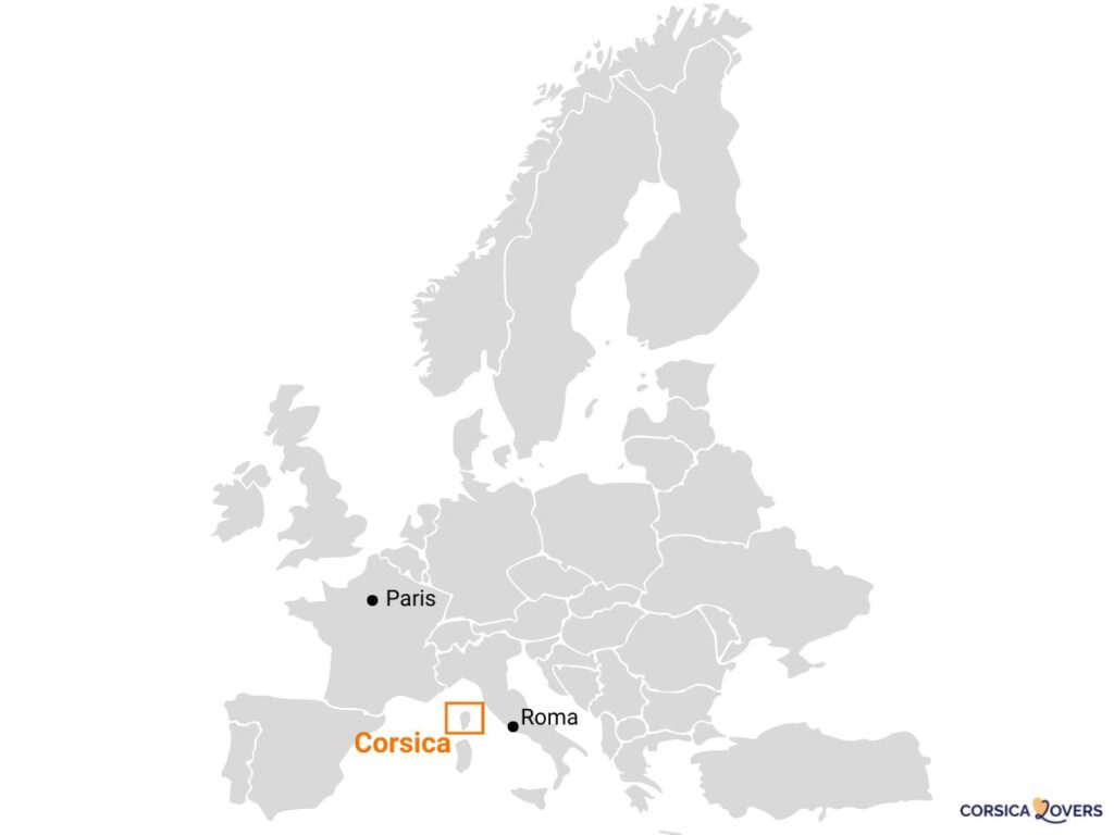 wo sich das Land Korsika befindet