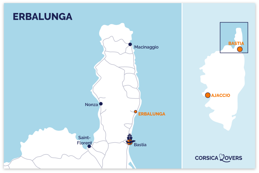 Map Erbalunga Corsica