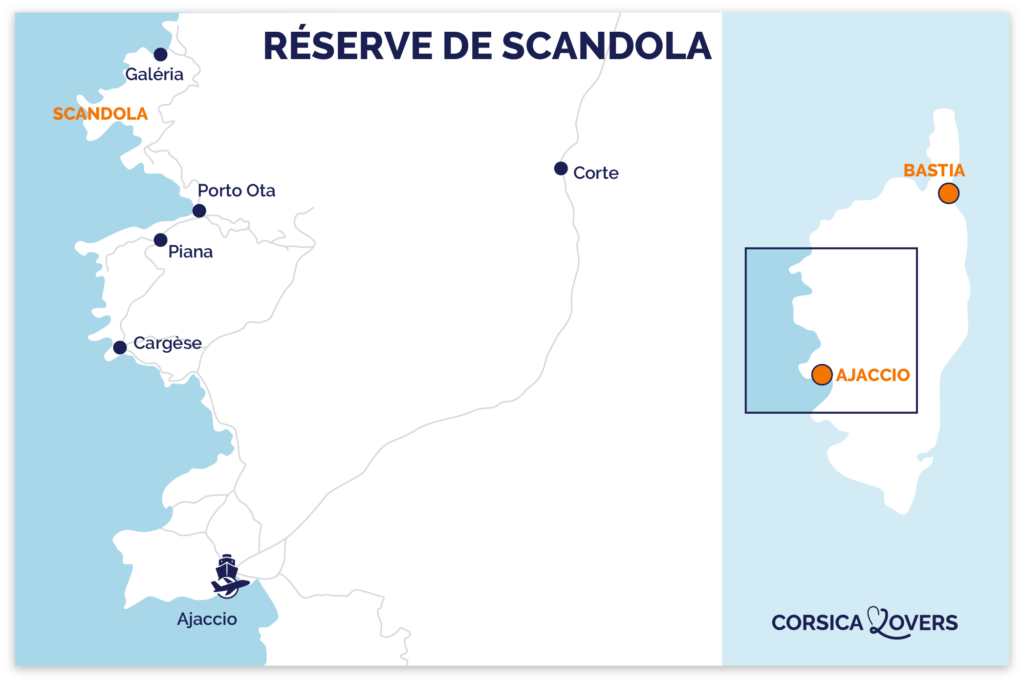Corsica Scandola reserve map