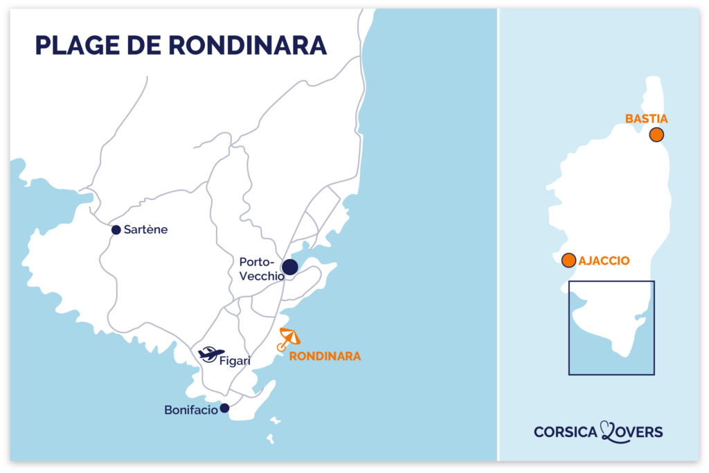 Map Rondinara Corsica