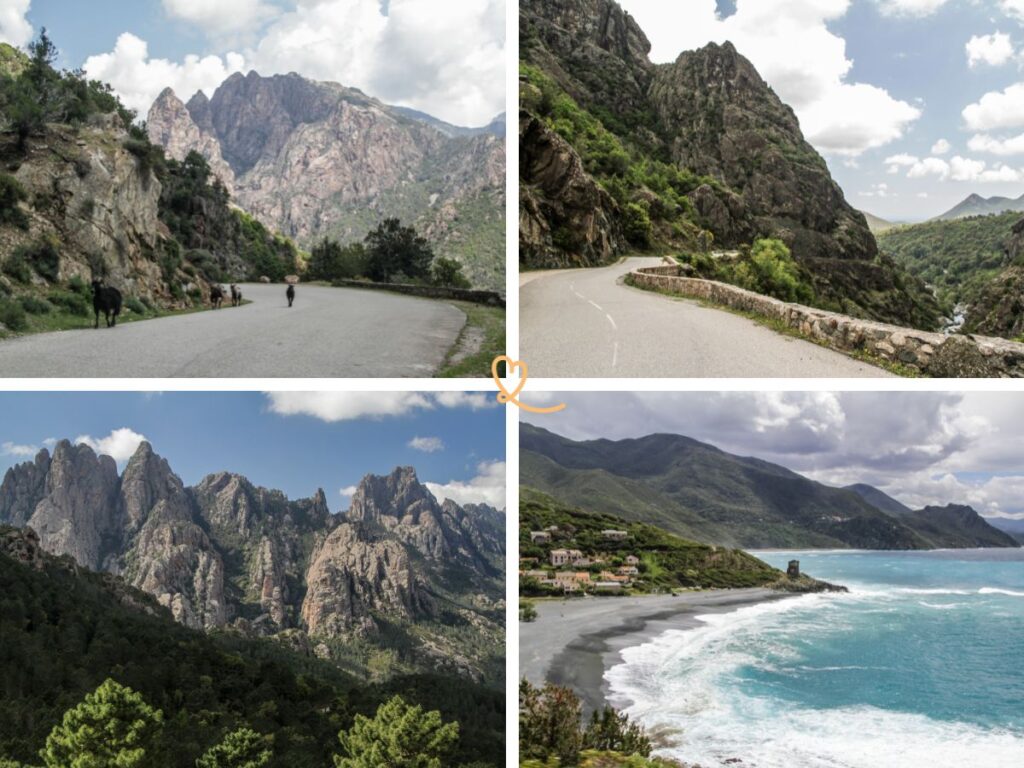 carreteras más bellas montañas de Córcega