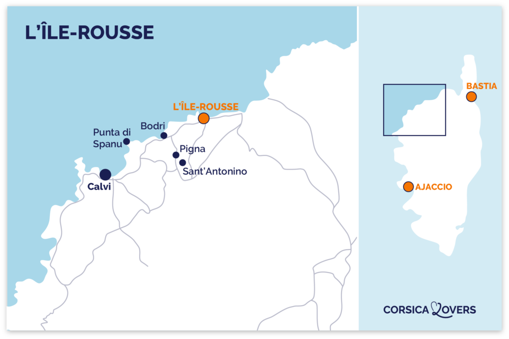 Kaart van Corsica