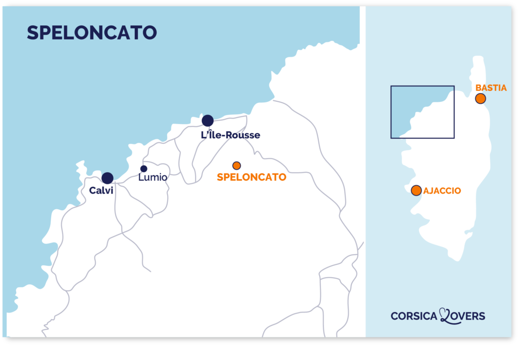 Map Speloncato Balagne Corsica