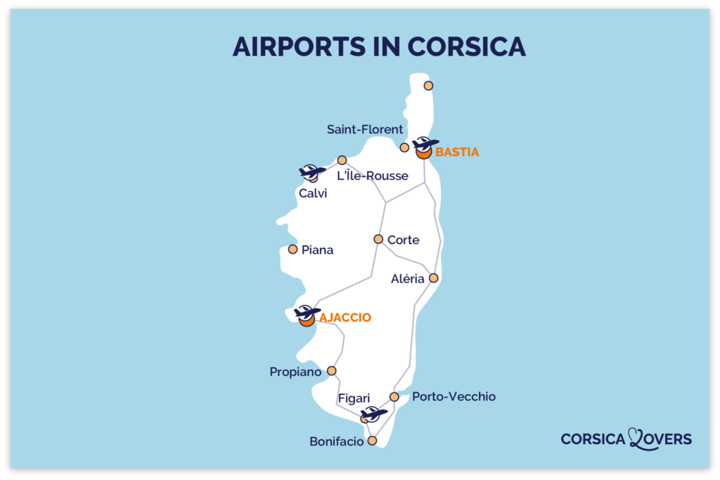 Corsica airport map
