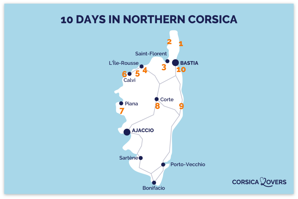 Visit Corsica 10 days North itinerary
