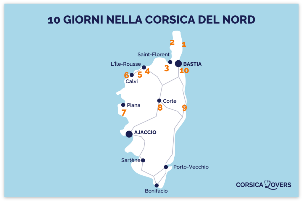 Visitare la Corsica 10 giorni Itinerario Nord