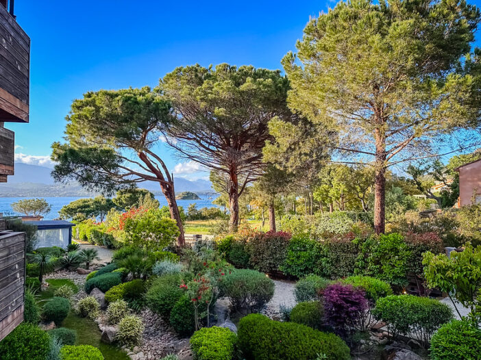 vue depuis la chambre de l'hotel mariosa à porto vecchio