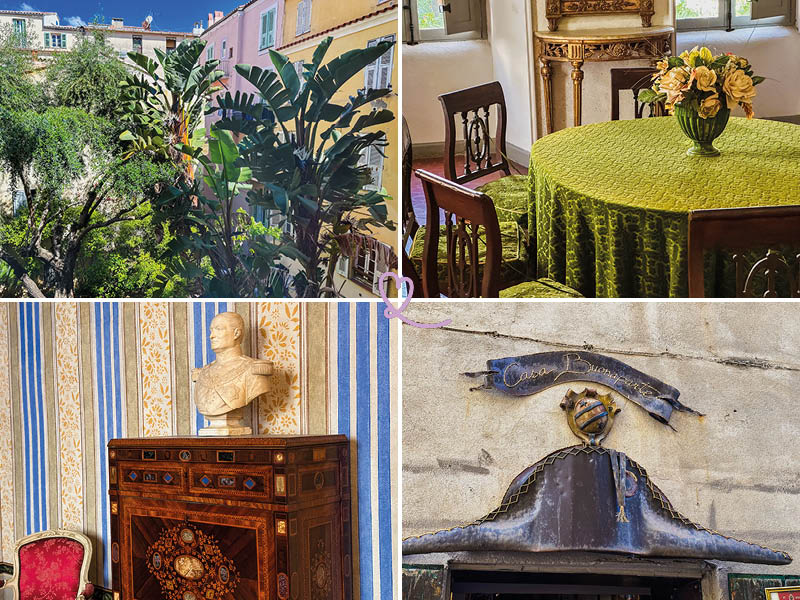 Images of the Bonaparte House Museum in Ajaccio, Corsica