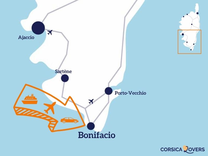 comment se rendre Bonifacio